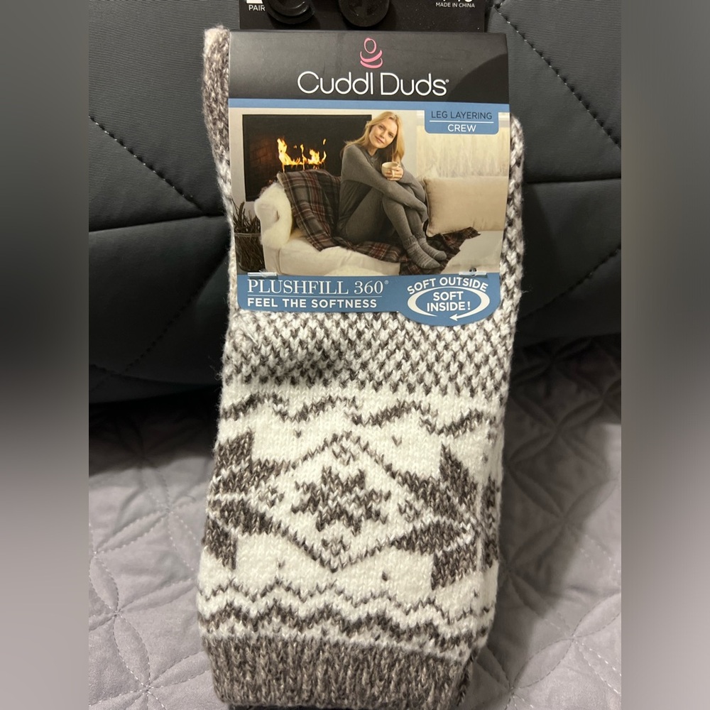 Women's Cuddl Duds® Plushfill 2-Pack Crew Socks